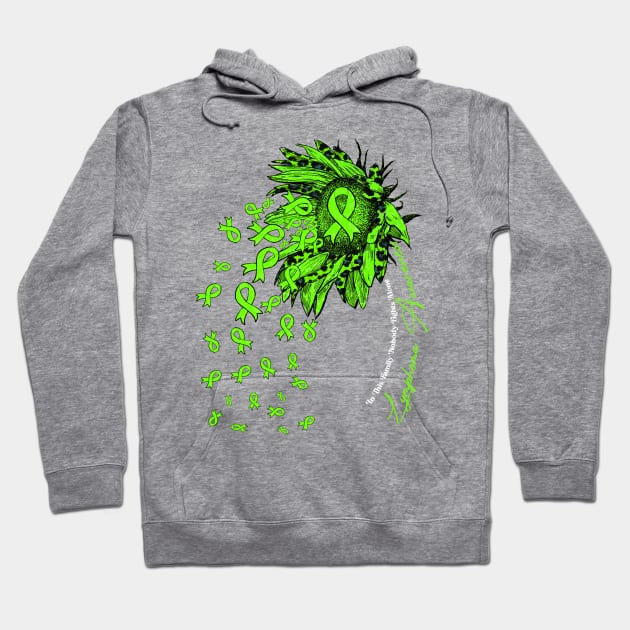 Lymphoma Awareness - sunflower nobody fights alone Hoodie by Lewis Swope